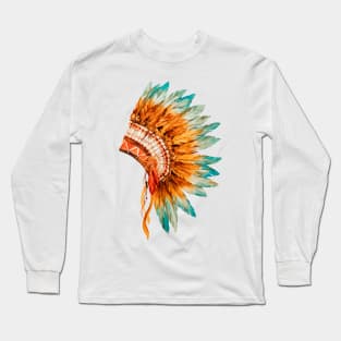 Indian Headdress Long Sleeve T-Shirt